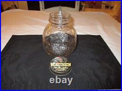 VTG. 1940's JUMBO PEANUT BUTTER 2lb. GLASS JAR-FRANK TEA&SPICE CO. EXCELL. ORIGINAL