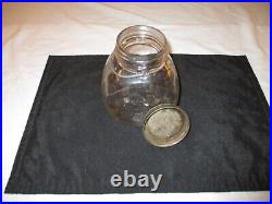 VTG. 1940's JUMBO PEANUT BUTTER 2lb. GLASS JAR-FRANK TEA&SPICE CO. EXCELL. ORIGINAL