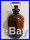 VTG Brown 1 Gallon Glass Bottle Jug Wire Swing Handle & Cap EASY TO CARRY- CLEAN