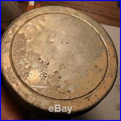 Very Old Square Glass Jar With a Wire and Wood Handle and a Tin Screw Lid