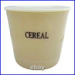 Vintage 1930's McKee Milk Glass Custard Cereal Canister Jar With Lid