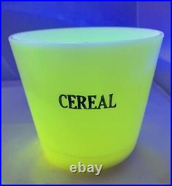 Vintage 1930's McKee Milk Glass Custard Cereal Canister Jar With Lid