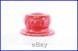 Vintage 1930s Tom's Roasted Peanuts 5c Glass Jar with Red Embossed Lid Handle