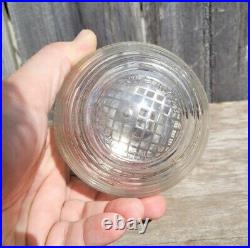 Vintage 1940's Androck Egg Beater With Splash Guard And Original Glass Jar