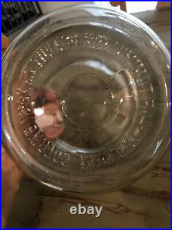 Vintage 1950s Toms Peanuts Glass Jar/Cannister -Red Toms Handle