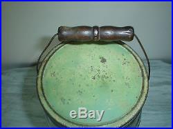 Vintage 1 Gallon Pickle / Pigs Feet Jar-Glass Original Bail And Wood Handle
