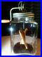 Vintage 4 Qt Glass Jar Butter Churn w Wooden Handle & Paddles Intact 12H