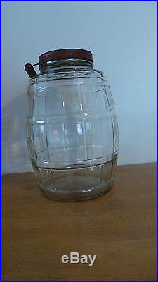 Vintage Armour's Star glass jar, container bail handle original lid