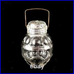 Vintage Bail Handle Glass Apothecary Jar Candy Container Store Display 8-1/2