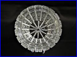 Vintage Bohemia Czech Republic Hand Cut Crystal Queen Lace Lid Covered Jar