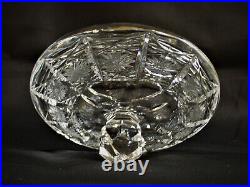 Vintage Bohemia Czech Republic Hand Cut Crystal Queen Lace Lid Covered Jar