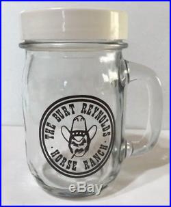 Vintage Burt Reynolds Horse Ranch Bank Mug Handle Canning Jar Pint Cowboy Hat