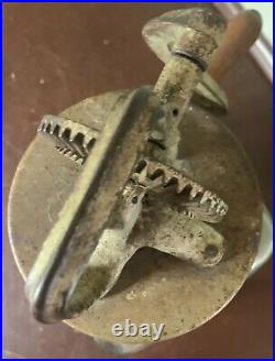 Vintage Butter Churn Glass Jar Wood Handle Metal Paddle Screw Lid Crank 560 1