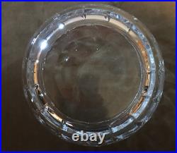 Vintage Crystal Cut Glass Cookie Jar Lidded Large 10 Tall Heavy & Etched