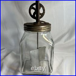 Vintage DAZEY #40 GLASS BUTTER CHURN ORIGINAL Pat Feb. 14, 1922