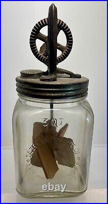 Vintage Dazey #30 3QT Glass Butter Churn