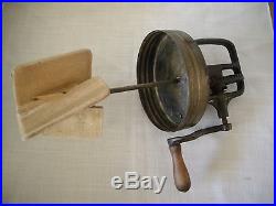 Vintage Dazey #40 Butter Churn Glass Jar Wood Handle Paddle