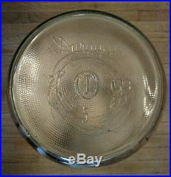Vintage Duraglas Illinois 15.5 General Store Glass Pickle Jar Wire Wood Handle