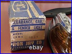 Vintage Electroline N4 Truck Cab Clearance Motorcycle Fender Light Pair Amber