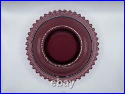 Vintage Empoli Amethyst Glass Candy Dish withLid Rare Purple Lidded Dish EUC