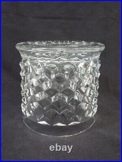 Vintage FOSTORIA American Glass Cookie Jar & Lid EXCELLNT Biscuit Barrel Cracker