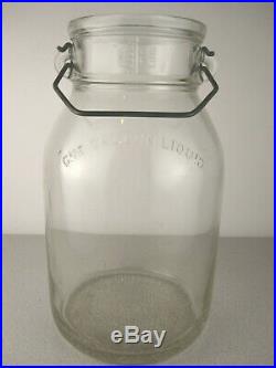 Vintage Gallon Glass Barrel Jar withHandle Pickle Canister BIG Clear CCS-W M-5125