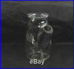 Vintage German Clear Glass Nut Jar / Server With Spout & Handle / Cork Top