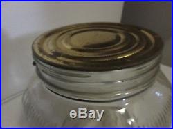 Vintage Glass Coffee Jar W Paper Label Frankfort Indiana Shafor Bail Handle LID