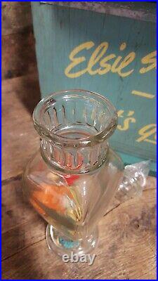 Vintage Glass Kitchen Canister Apothecary Country Store Candy Jar Lid Drug Store