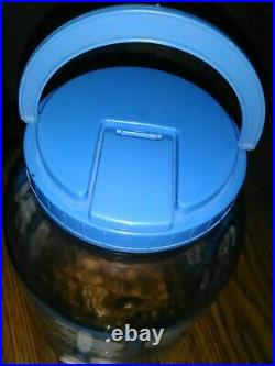 Vintage Glass Sun Tea Jar with Spigot, Lid, Handle & Pour Spout Gallon Size