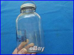 Vintage Hamm's Beer Glass Draft Carry Jug Jar with Wire Handle