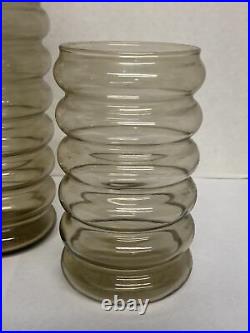 Vintage Holmegaard Primula MCM Jacob Bang Smoked Glass Apothecary Jar Canister 3