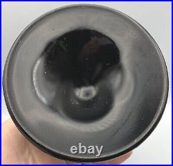 Vintage Indiana Glass Diamond Point Pressed Black Pedestal Apothecary Candy Jar