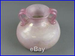 Vintage Jar Two-Handled Abu Dhabi World Champion Amphora Glass Murano Pink