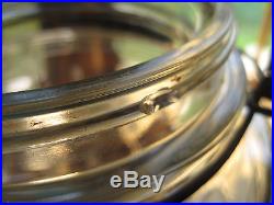 Vintage LARGE 3 Gallon Glass PICKLE JAR Wire Wood Handle and Original Lid