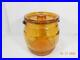 Vintage_LE_Smith_Amber_Gold_Glass_Barrel_Shape_Cookie_Jar_with_Lid_Tab_Handles_01_sdul