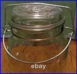 Vintage Large Ball Ideal Eagle Jar Dispenser With Glass And Bail Handle-excellen