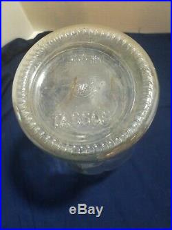 Vintage Large Glass Pickle Jar Glass handles no lid lovely shape USA