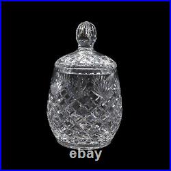 Vintage Large Polish Heavy Lead Cut Glass Biscuit Jar with Lid