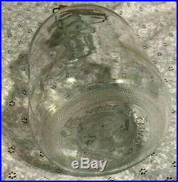 Vintage ONE GALLON GLASS JUG withHANDLE & LID bottle/jar/pail MADE IN CANADA B6055
