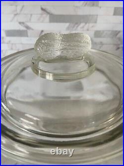 Vintage Planters Peanuts Glass Fishbowl Countertop Jar With Finial Peanut Handle
