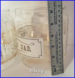 Vintage Pyrex The Cracker Barrel Glass Canister Container Cracker Jar