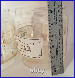 Vintage Pyrex The Cracker Barrel & The Cookie Jar Glass Canister Container