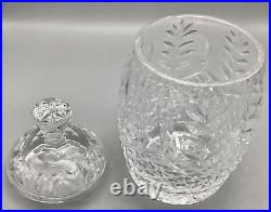 Vintage (Rare Piece) Waterford Crystal Pineapple Biscuit Barrel With Lid Ireland