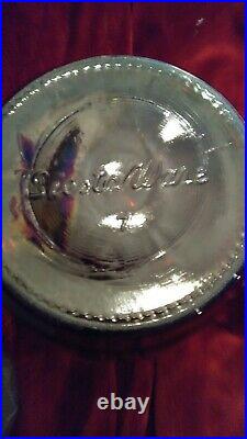 Vintage Siesta Ware Think Big Large Glass Cookie Jar Mug With Wood Handle & Lid