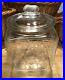 Vintage Square Planters Glass Jar withPeanut Handle Lid in Good Condition