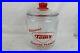 Vintage Tom’s Toasted Peanuts Glass Jar Clear Lid Handle Store Counter Display