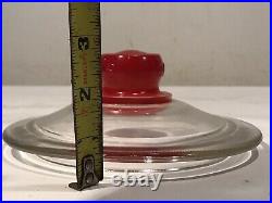 Vintage Tom's Toasted Peanuts Glass Jar Lid WithTom's Embossed Handle, Lid Only