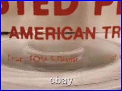 Vintage Toms Toasted Peanuts Glass Jar Clear Lid Handle Store Counter Display
