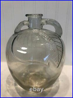 Vintage WHITE HOUSE VINEGAR Glass Jar Bottle APPLE with Handle & Spout #1